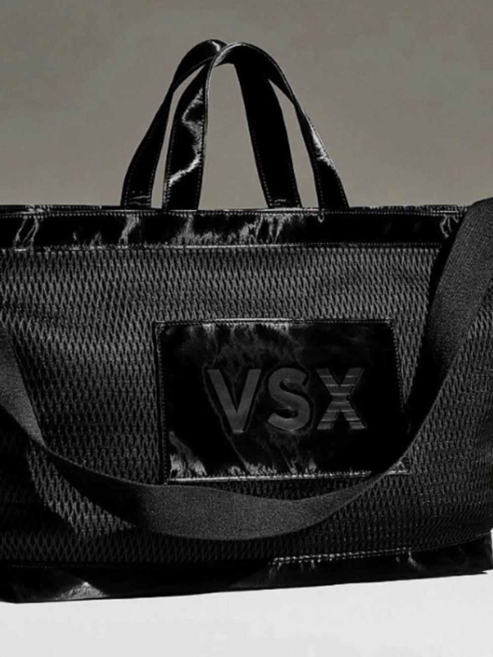 Victoria's Secret Black VSX Tote with Logo Patch